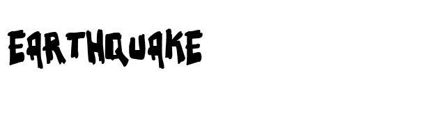 earthquake font preview