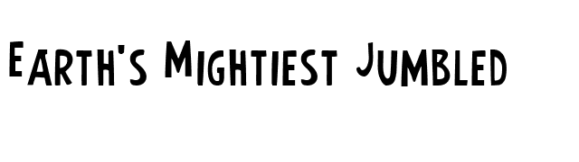 Earth's Mightiest Jumbled font preview
