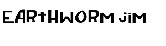 Earthworm Jim font preview
