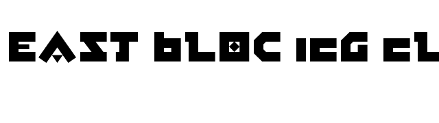 East Bloc ICG Closed Alt font preview