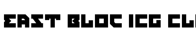 East Bloc ICG Closed font preview