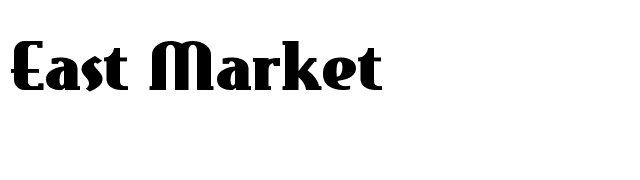 East Market font preview