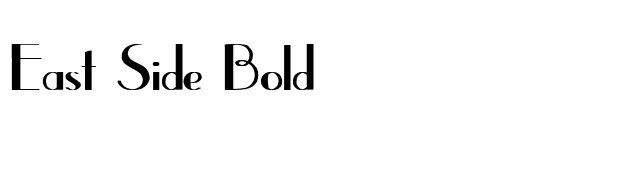 East Side Bold font preview