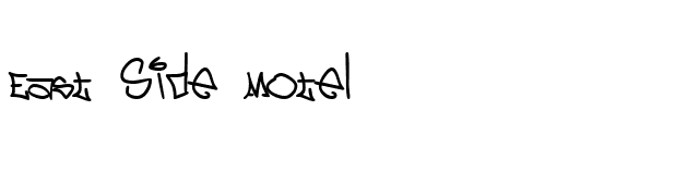 East Side Motel font preview
