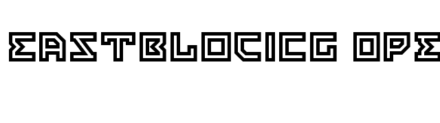 EastBlocICG Open font preview