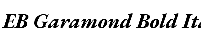 EB Garamond Bold Italic font preview