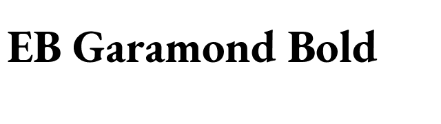 EB Garamond Bold font preview