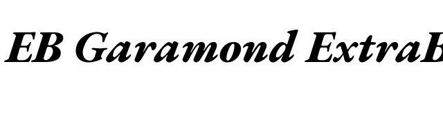 EB Garamond ExtraBold Italic font preview