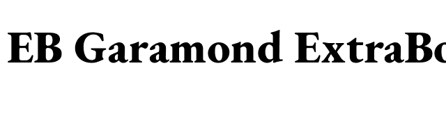 EB Garamond ExtraBold font preview