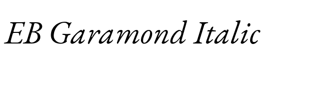 EB Garamond Italic font preview