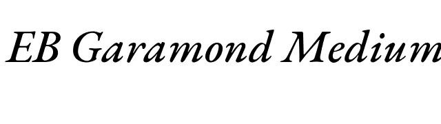 EB Garamond Medium Italic font preview
