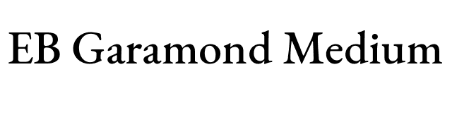 EB Garamond Medium font preview