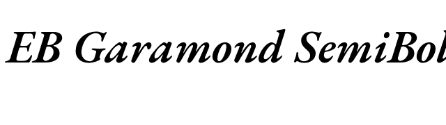 EB Garamond SemiBold Italic font preview
