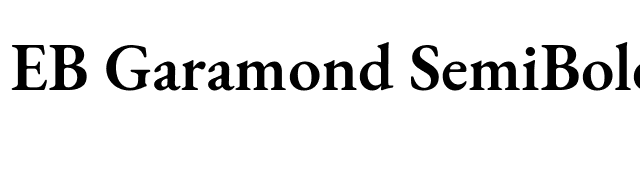 EB Garamond SemiBold font preview