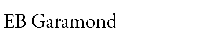 EB Garamond font preview
