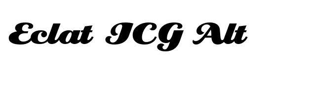 Eclat ICG Alt font preview