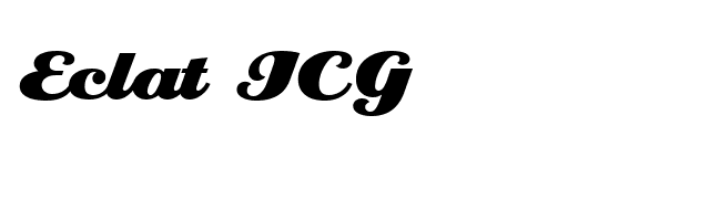 Eclat ICG font preview