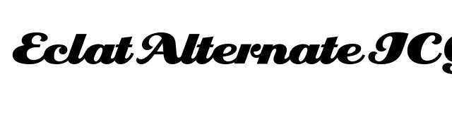 EclatAlternateICG font preview