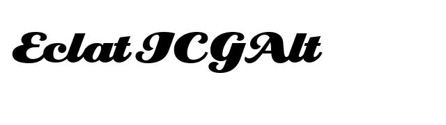 EclatICGAlt font preview