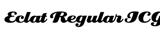 EclatRegularICG font preview