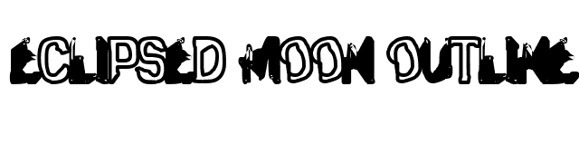 Eclipsed Moon Outline font preview
