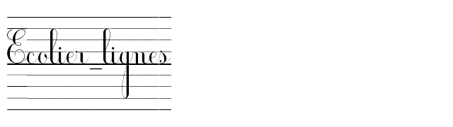 Ecolier_lignes font preview