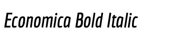 Economica Bold Italic font preview