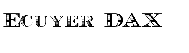Ecuyer DAX font preview