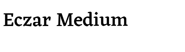 Eczar Medium font preview