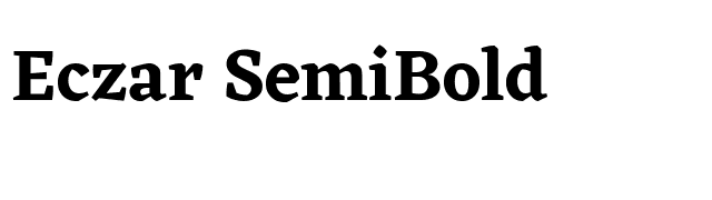 Eczar SemiBold font preview