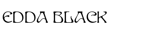 Edda Black font preview