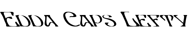 Edda Caps Lefty Bold font preview
