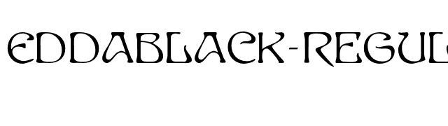 EddaBlack-Regular font preview