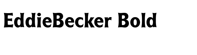 EddieBecker Bold font preview
