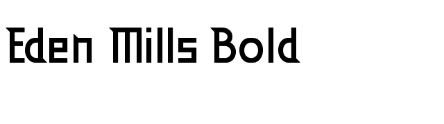 Eden Mills Bold font preview