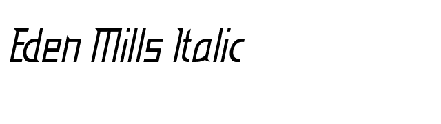 Eden Mills Italic font preview