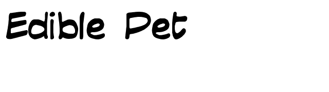 Edible Pet font preview
