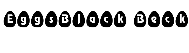 EggsBlack Becker font preview