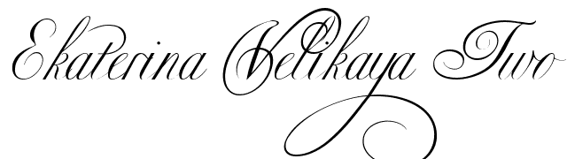 Ekaterina Velikaya Two font preview