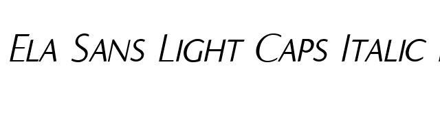 ela-sans-light-caps-italic-pdf font preview