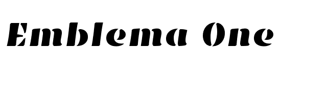 Emblema One font preview