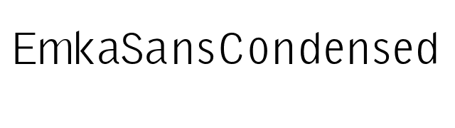 EmkaSansCondensed font preview