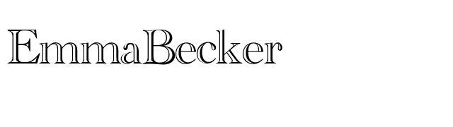 EmmaBecker font preview