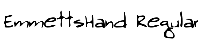 EmmettsHand Regular font preview