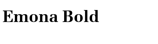 Emona Bold font preview