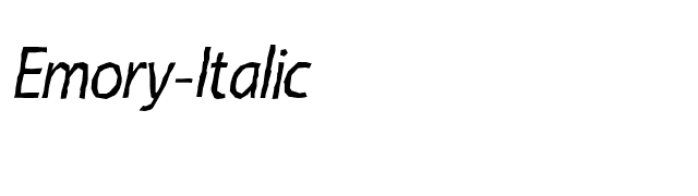 Emory-Italic font preview