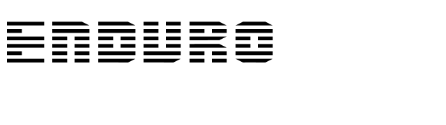 Enduro font preview