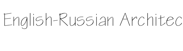 English-Russian Architect font preview
