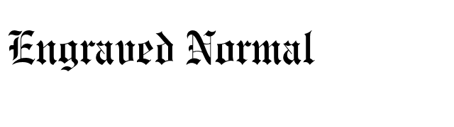 Engraved Normal font preview