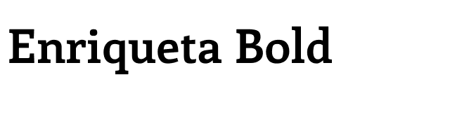Enriqueta Bold font preview